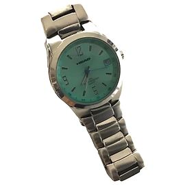 Autre Marque Montre Head en acier avec cadran vert satiné