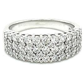 Anello in oro bianco 14kt con diamanti 1.00 ct - Autre Marque