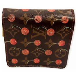 Portafoglio Louis Vuitton Takashi Murakami Monogram Marrone Chiaro Pelle