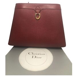 Pochette Christian Dior Monogram Bordeaux