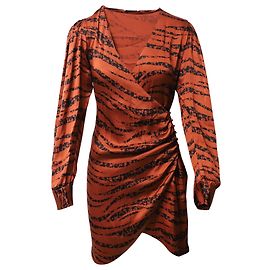 Minivestido con estampado Penelope upperr de Anine Bing en seda multicolor