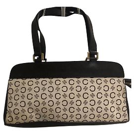 Borsa Céline in tela Macadam e pelle marrone