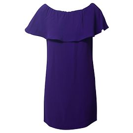 Minivestido con cuello barco de Miu Miu en acetato morado