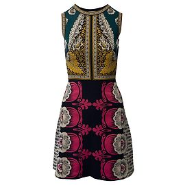 Vestido tubo sin mangas con estampado de fular de Valentino en viscosa multicolor