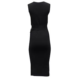 Abito Michael Kors elasticizzato con cintura in viscosa nera