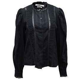 Camicetta Isabel Marant Etoile con bottoni sul davanti in cotone nero