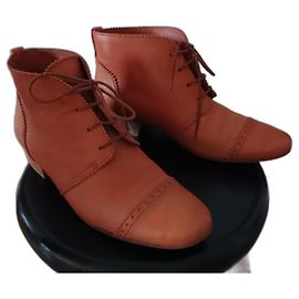 Stivaletti Oxford Tatoosh in pelle cognac con lacci