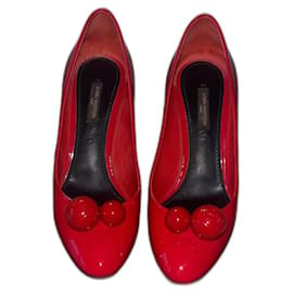 Décolleté Louis Vuitton Rosse in Vernice 37