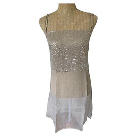 Stella Mc Cartney Stella McCartney Babydoll Grau Transparent mit Pailletten