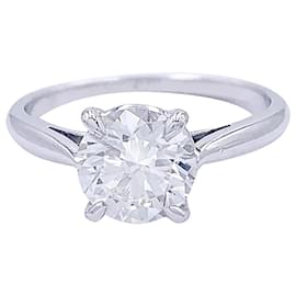 inconnue Weißgold-Solitärring, Diamant 1,36 Karat.