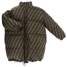 Plumífero reversible FENDI con logo FF NEGRO MARRÓN TALLA 12 ANS pero adecuado para un adulto