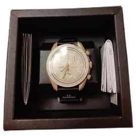 Autre Marque Swatch Omega Jupiter Uhr Schwarz