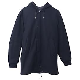 Cappotto Sandro Paris con cappuccio in lana nera
