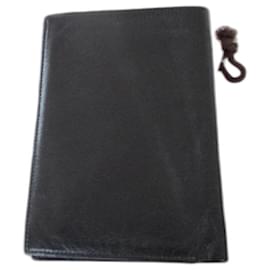 Portefeuille cuir noir. - Hermès