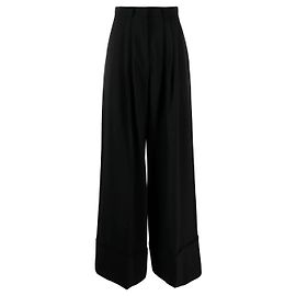 Pantalones Moschino Couture anchos de cintura alta negros