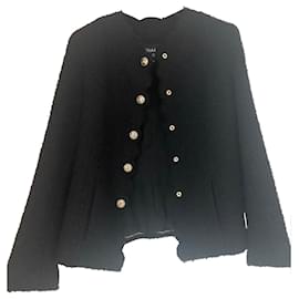 Chanel Tweed Jacke Schwarz Herbst 2020 Runway