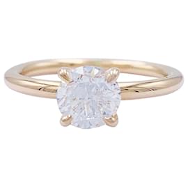 inconnue Solitärring aus Roségold, Diamant 1 Karat.
