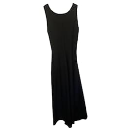 Vestido maxi preto Alaïa de malha