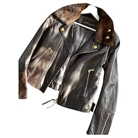 Louis Vuitton Lederjacke Braun