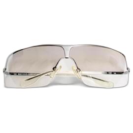 Dolce & Gabbana Vintage D&G Dolce y Gabbana Y2K plata transparente diseñador gafas de sol gafas tonos sunnies bella hadid zeroes 00es 00S HECHO EN ITALIA