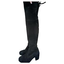 Stuart Weitzman Tieland over the knee boots black leather