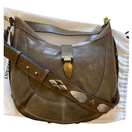 Isabel Marant Handtasche aus Leder Grau Khaki