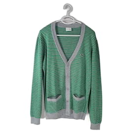 Lacoste Strickjacke Grün Grau Baumwolle