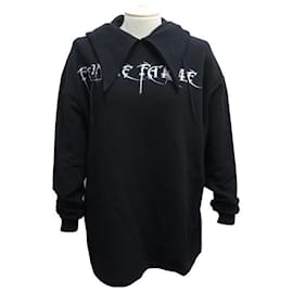 NEUES BALENCIAGA FATALE SWEATSHIRT FÜR FRAUEN 482217 M 38 SCHWARZER BAUMWOLLHOODIE NEU - Balenciaga