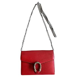 Gucci Dionysus WOC Portafoglio con Catena Rosso Pelle