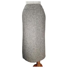 Falda larga Maurice Pecoraro gris de lana M - Autre Marque
