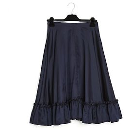 JW Anderson MARINEBLAUES SATIN MIT RÜSCHEN38