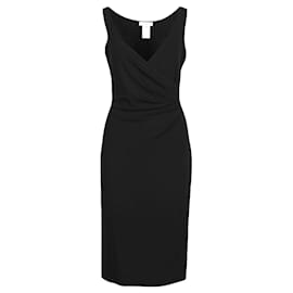 Celine Schwarzes Wickelkleid mit tiefem V-Ausschnitt - Céline