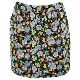 MINI FALDA LAPIZ MAJE FLORES EN VISCOSA MULTICOLOR