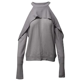 Dion Lee Cold Shoulder Pullover aus grauer Merinowolle - Autre Marque