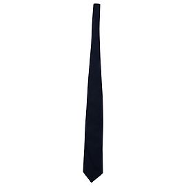 Cravatta Mulberry Stampa Finestra in Seta Blu Navy