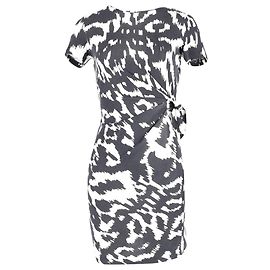 Diane Von Furstenberg Minikleid mit Seitenschnürung aus schwarzer Seide