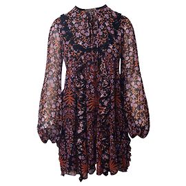 Vestido Giambattista Valli con Estampado Floral en Seda Multicolor