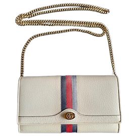 Borsa a mano Gucci Ophidia WOC in pelle bianca