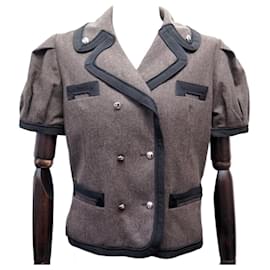 NUEVA CHAQUETA MARC JACOBS TALLA M 10 Reino Unido 38 CHAQUETA LANA FR IN MARRÓN Y NEGRA - Marc Jacobs
