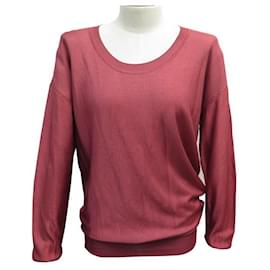 NUEVO JERSEY LANVIN ALTO ML FANTASY DRAPE GAUGE XS 34 EN SUDADERA VISCOSA ROJA - Lanvin