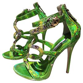 Autre Marque Sandali Gioiello Gianmarco Lorenzi serpente verde