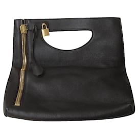 Tom Ford Alix Handtasche aus Leder Schokolade