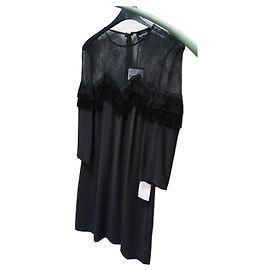 Vestido negro de poliéster The Kooples