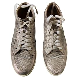 Jimmy Choo Sneaker Rosa Silber Metallic
