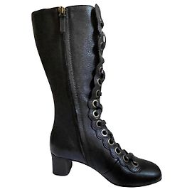 Botas Chloé de cuero negro 36,5