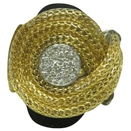 Autre Marque Bague Franco Pianegonda en or argent et diamants