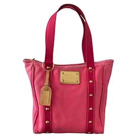 Borsa a mano Louis Vuitton Antigua Rosa in tessuto