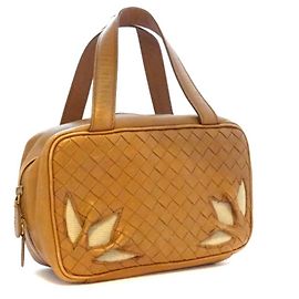 *[BOTTEGAVENETA] Bottega Veneta Pouch Intrechart Handtasche Damen Braunes Leder