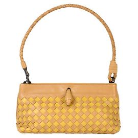 *[Bottega Veneta] BOTTEGA VENETA Borsa a mano Intrechart marrone marsupio giallo
