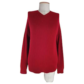 Maglione Eric Bompard Rosso in Cashmere e Lana